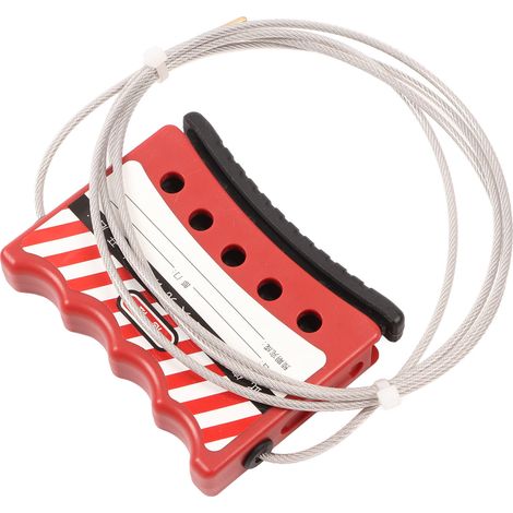 Câble de consignation/déconsignation avec verrouillage, poignée de 4 mm, réglable, en acier inoxydable. (1/5)