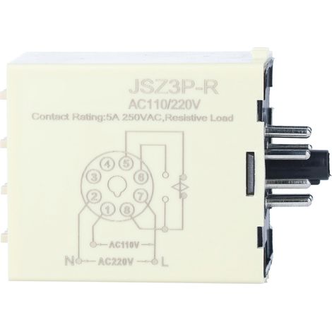 Contrôleur de temporisation à relais temporisé, composants électroniques JSZ3P-R, 110/220 V CA (1/5)