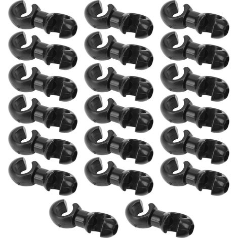 20 Bremszugklemmen, schwarze Kabelbinder, Kabelführung für Mountainbikes (1/5)