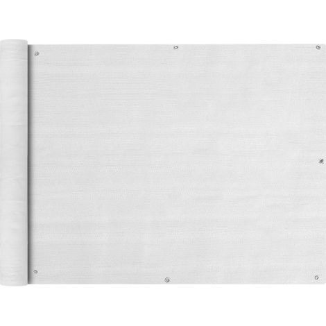 Écran de balcon en PEHD 90 x 600 cm Blanc (1/4)
