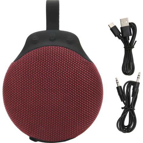 Enceinte Bluetooth IPX7 étanche, appairage stéréo, haut-parleur portable sans fil, petite taille pour maison extérieur voyage, rouge foncé (1/5)