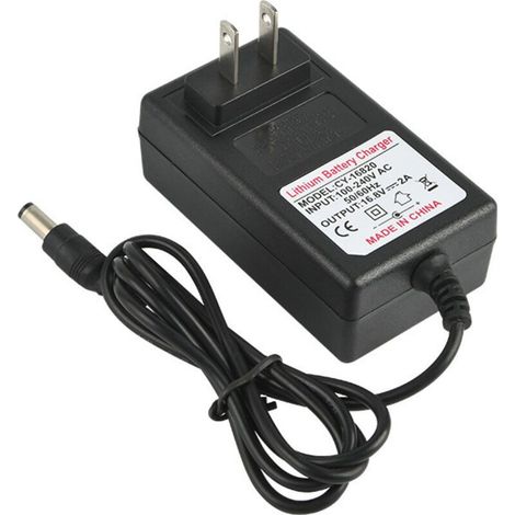 Adaptateur d'alimentation de charge sûre AC 100-240V DC 21V 2A pour batterie lithium-ion, prise EU, remplacement (1/5)
