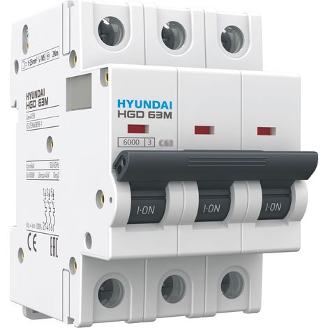 Disjoncteur modulaire 3P, 6kA, 32A, Courbe C (1/3)