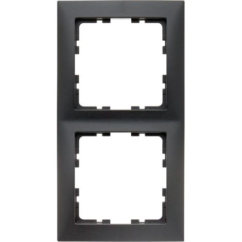 Rahmen für 2-Element-Mechanik aus der Serie „Berker S1“ IP20 80,5x151,5x9,5mm mattanthrazitfarben (1/2)