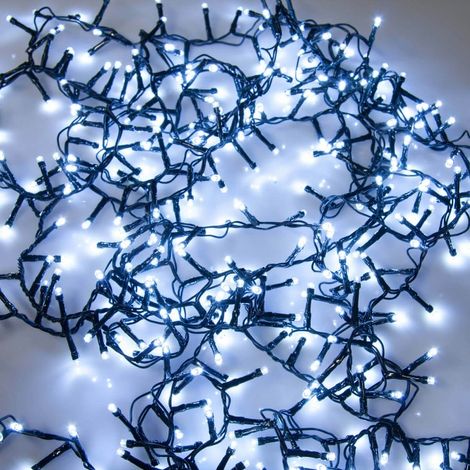 LUCI DI NATALE 700 LED, 14MT, 8 GIOCHI DI LUCE, BIANCO FREDDO, ESTERNO, ALBERO INTERNO (1/4)
