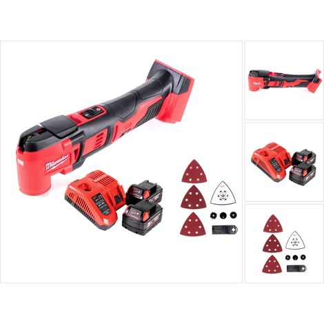 Milwaukee M18 BMT-502 Akku Multifunktionswerkzeug 18 V + 2x Akku 5,0 Ah + Ladegerät (1/4)