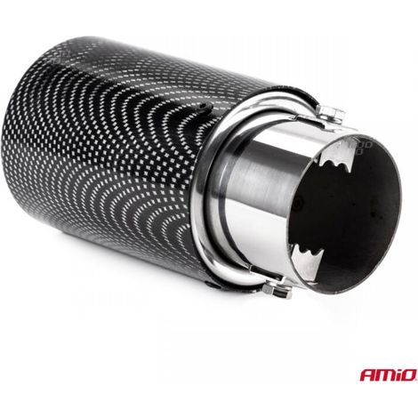Embout de silencieux d'échappement en acier inoxydable MT 016C carbone AMIO-01316 (1/4)