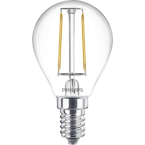 PHILIPS LIGHTING Led sfera chiara filamento 25watt e14 2700k non-di (1/5)