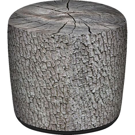 Pouf cilindrico in legno di ontano Cordura GR 40x40 cm (1/5)