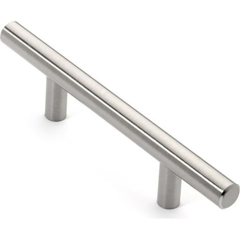 Tirador para puerta de armario de cocina AIDUCHO de acero inoxidable con forma de T y tornillos (distancia entre orificios: 128 mm) (1/5)