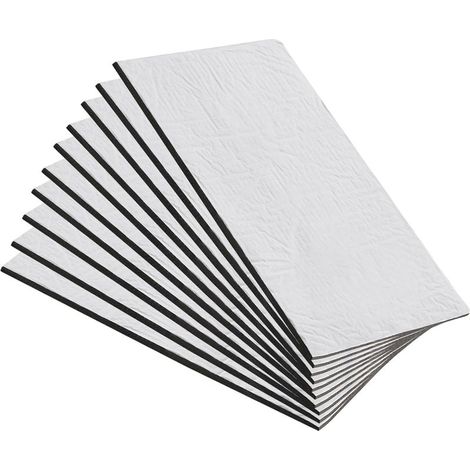 10 Pièces Tapis D'Isolation Acoustique Tapis de Voiture Isolant Autocollant Tapis Insonorisant pour Voiture Tapis D'isolation Phonique pour Isolation Phonique Étanche (245 x 185 x 4.5 mm) (1/5)