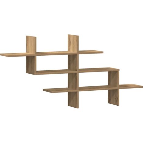 Maison Exclusive - Wandregal Artisan-Eiche 124,5x18x60,5 cm Holzw