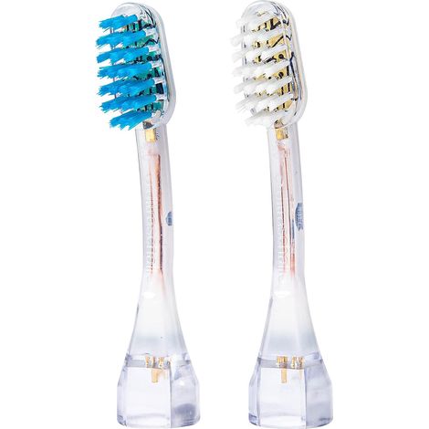 Têtes de Brosse à Dents M2 (1 bleue + 1 blanche) I Brosse de Rechange Standard avec Dureté Équilibrée et Poils Droits I Compatible Toutes Brosses à Dents à Ultrasons emmi®-dent Platinum (1/5)