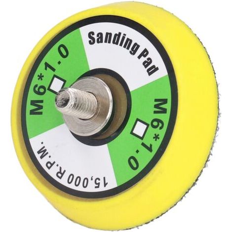 Plateau de support en polyuréthane pour ponceuse pneumatique, disque de polissage avec fixation M6x1, 2 pouces, 15 000 tr/min pour le ponçage et le polissage (1/5)