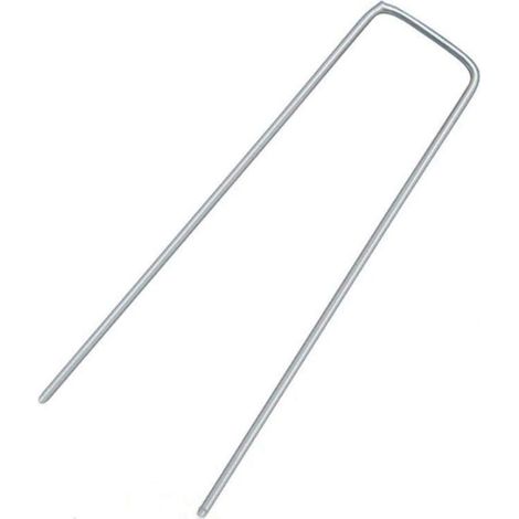 100x Sardines Piquet - Pack de 100 Agrafes Paillage en Acier Galvanisé - Fixation Bache, Tente, Grillage, Cloture