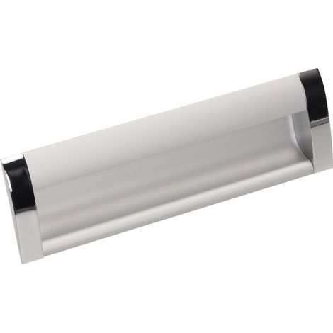 Mango UA08, aluminio natural, cromo brillante, 128 mm (1/2)