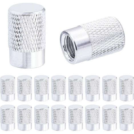 18 pcs Car Tire Valve Caps, Aluminum Stem Caps, Tire Wheel Stem Dust Caps, Valve Capsules with Sealing Ring for Cars, SUVs, Motorcycles, Bicycles (1/4)