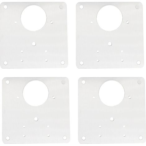 Plaque De Réparation De Charnière - Acier Inoxydable 90 X 90 X 1 Mm - Pour Armoire Cuisine Salle De Bain - Lot De 4 (1/5)