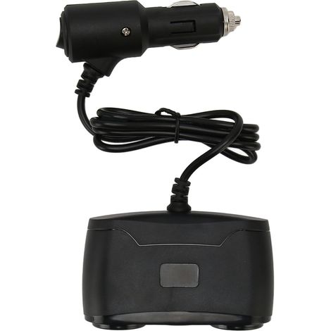 Adaptateur allume-cigare 120 W multifonctionnel avec double port USB pour appareils mobiles (1/5)