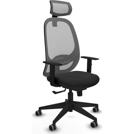 Silla de oficina piqueras y crespo Cilanco cuero sintético negro (1/2)