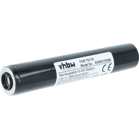 vhbw Batterie compatible avec Pelican Streamlight Except UltraStinger, M9, 76606, 76909 lampe de poche ou frontrale (1800mAh, 3,6V, NiMH) (1/5)