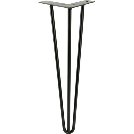 Hairpin Loft Möbelbein, mattschwarz, Höhe 41 cm (1/4)