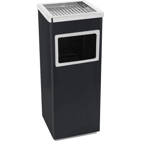 1 pcs Poubelle verticale carrée 35L Poubelle de cuisine carrée verticale équipée de porte-cendres seau intérieur amovible 242460cm noir (1/5)