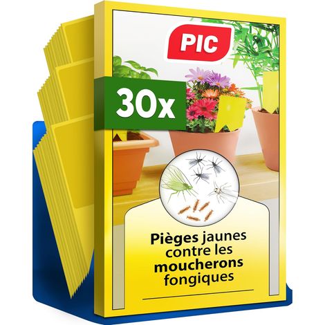Anti Moucherons Plantes Interieur - 30x Piege Moucherons Interieur efficaces et fiables, Piège anti moucheron recto-verso Excellente alternative à l'insecticide moucheron, jusqu'à 6 mois par piège (1/5)