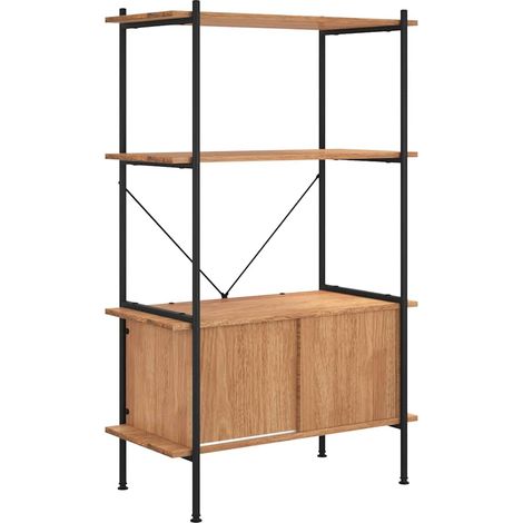 Maison Exclusive - Regal mit 4 Böden und Schrank 80x40x130 cm Sta (1/5)
