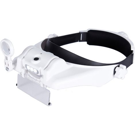 1 Loupe frontale,5 lentilles détachables 1.0X à 3.5X,lentille secondaire 8X,3 lumières LED,réglable,réparation,couture,artisanat (1/5)