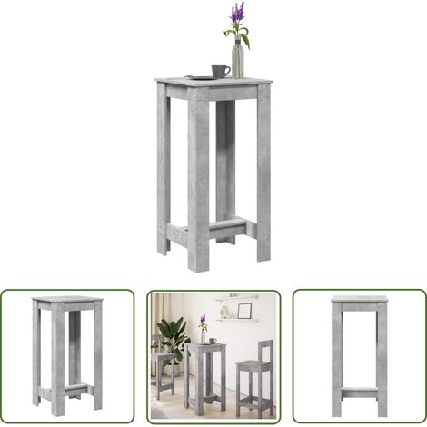 vidaXL Bartisch Betongrau 51x50x103,5 cm Holzwerkstoff (1/5)