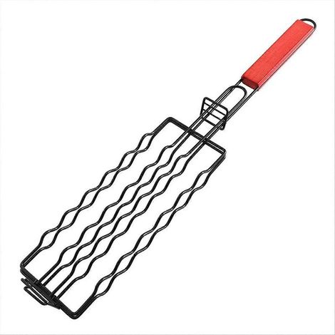 Barbecue, hot-dog, grill, saucisse, panier de cuisson, poisson grillé, pince, antiadhésif (1/5)