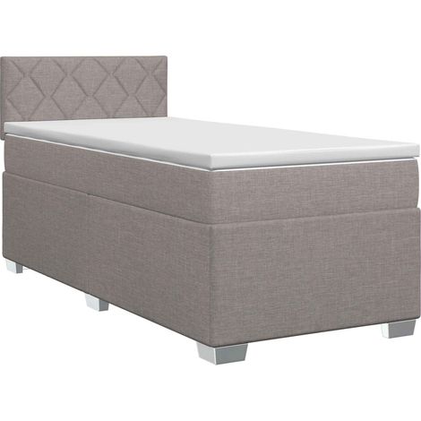 Maison Exclusive - Boxspringbett mit Matratze Taupe 100 x 200 cm (1/5)