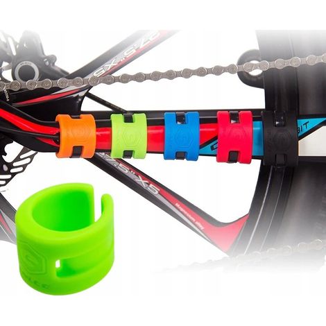 Protector de cadena ENLEE para cuadro de bicicleta, 4 piezas, color verde. (1/5)