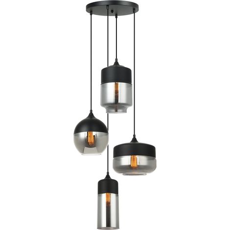 Lampadario Italux Molina moderno nero 4xE27 MDM-4364/4 (1/3)