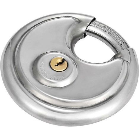 Cadenas rond en acier inoxydable (60 mm) pour débarras, abris de jardin, garages et clôtures (1/5)