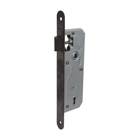 SERRATURA PATENT B.TONDO BRONZATO 040T BONAITI  I.MM 90 F.MM 22 E.MM 35