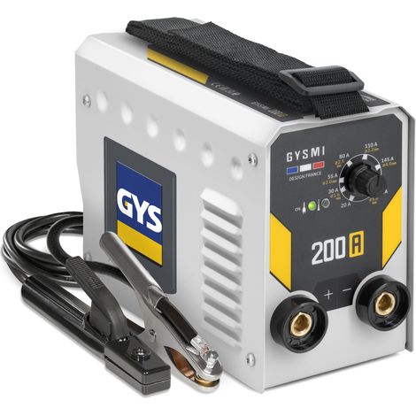 GYS – Poste à souder MMA 200A inverter monophasé – Intensité réglable 20-200A – Protection surintensité – Pour acier, fonte, inox jusqu'à 10mm – 83653 (1/5)