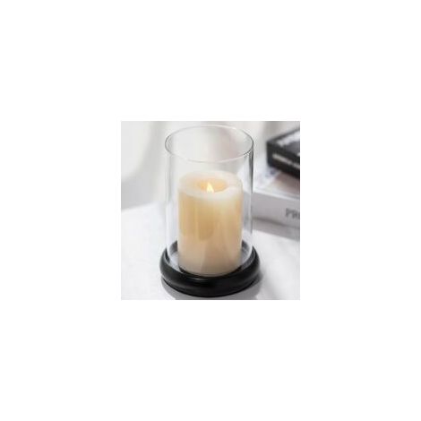 Portacandele per candele a colonna, lanterna a lampadario in vetro trasparente con portacandele in metallo, portacandele moderno per lumini per soggiorno, casa, decorazione della tavola, regali di Nat
