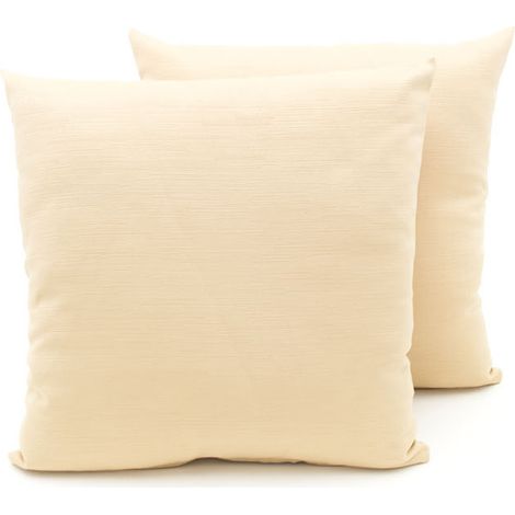 Coppia Cuscini Arredo Imbottiti Tessuto Ottoman In Tinta Unita Colore Beige 02, misura60x60coloreBeige 02 (1/4)