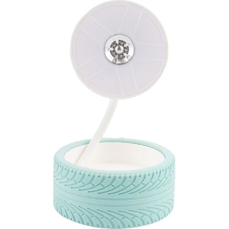 Lampe de chevet pliable à roulettes, rechargeable par USB, lumière chaude, idéale pour la chambre, le salon ou le bureau (bleue). (1/5)