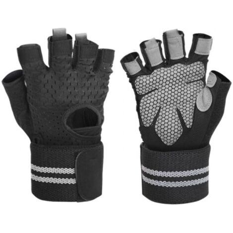 （M）Gants de Gym pour Homme et Femme - Gants Respirants pour Femme - en Silicone antidérapant - Protection de la Paume - pour entraînement, Cyclisme, tractions (1/5)