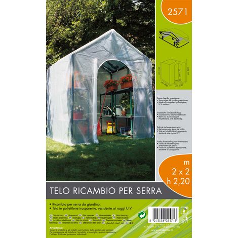 Telo ricambio per serra (200 x 200 x h 220 cm) (1/2)
