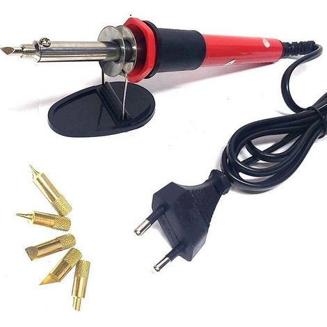 Incisore Electric 30 W Incision Scritte Legno Sughero Saldatore 5 Punte Stilo (1/5)