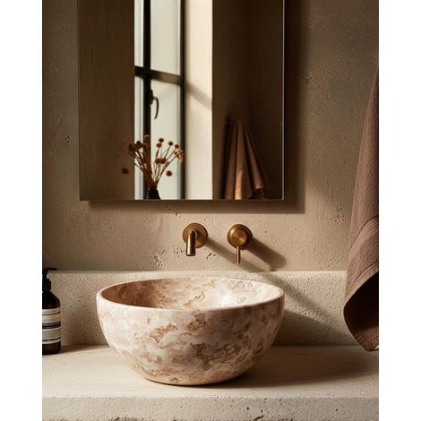 Auro - Vasque ronde en marbre naturel