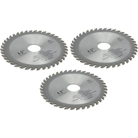 3 x 4,5-Zoll-Hartmetall-Trennscheiben mit 40 Zähnen - Tischler-Trennscheiben (1/5)