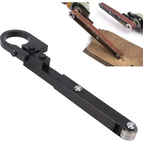 Accessorio per levigatrice a nastro elettrica, adattatore per smerigliatrice angolare in acciaio, adatto per smerigliatrice angolare modello 100 125, accessorio per smerigliatrice a nastro modificato (1/5)