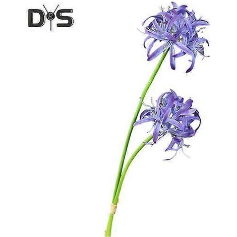 Lot de 2 lys araignées rouges artificiels, fleurs réalistes en soie, fausses branches pour centre de table, décoration florale pour mariage, maison ou bureau.bleu, violet (1/5)