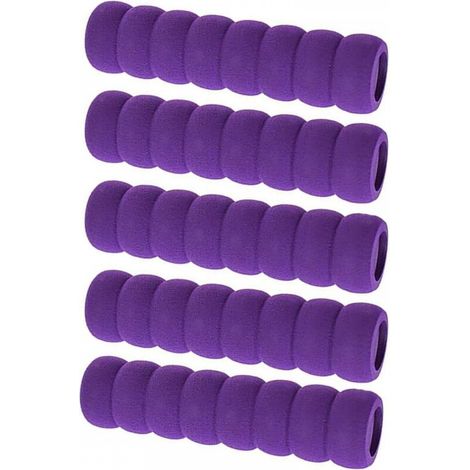 Lot de 5 housses de protection en mousse souple pour poignée de porte,Antistatique et anticollision,Violet (1/5)