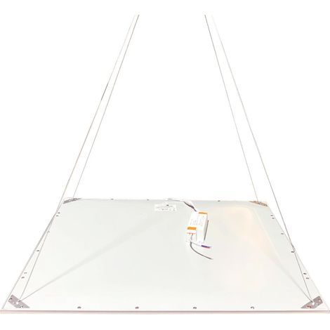 Europalamp – Kit câbles de suspension dalles LED 4 câbles 1m – Acier – Anneaux coulissants réglables pour hauteur personnalisée